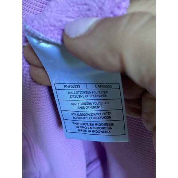 Vintage Nike Size Large Pink Cursive Embroidered Logo Spell Out Womens Hoodie - Picture 15 of 15